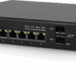 8 პორტიანი PoE+ სვიჩი, at/af,24ვ 150 ვატი