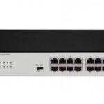 არამართვადი სვიჩი - 16 x 100მგბ პორტით, ლითონის კორპუსი