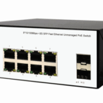 PoE სვიჩი - 8x100 მბ/წმ PoE (at/af) პორტი, 2x1000 მბ/წმ SFP, არამართვადი, 120 ვტ