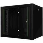 კედლის საკომუნიკაციო კარადა - 9U, 600x450მმ, შავი, Mirsan