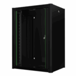 კედლის საკომუნიკაციო კარადა - 16U, 600x450მმ, შავი, Mirsan