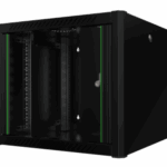 კედლის საკომუნიკაციო კარადა - 9U, 600x600მმ, შავი, Mirsan