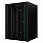 კედლის საკომუნიკაციო კარადა - 16U, 600x600მმ, შავი, Mirsan