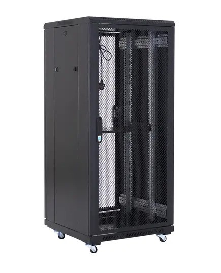 საკომუნიკაციო კარადა (რეკი) A36027 -  27U 600x1000 mm, წინა და უკანა პერფორირებული კარებით