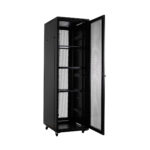 საკომუნიკაციო კარადა (რეკი) A38042 -  42U 800x1000 mm, წინა და უკანა პერფორირებული კარებით