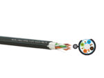 ქსელის კაბელი გარე მონტაჟის (ტროსით) CAT 5e F/UTP 4x2x24 AWG-CU - PE - DATA CABLE with Messenger OUTDOOR (Z11442-AP)