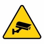 Monitoring warning sticker triangle (English) (for international marketing only) 100 pcs/bag, 2500 pcs/box 200*1