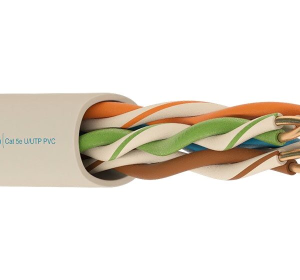 Cat5e UTP PVC ქსელის კაბელი 25AWG 305მ 100% სპილენძი შიდა გამოყენებისთვის