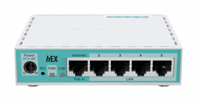 MikroTik hEX Refresh როუტერი RB750Gr3 განახლებული Dual Core CPU 5 Gigabit პორტით